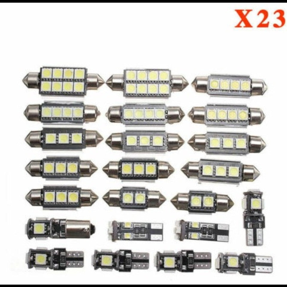 23pcs set led reading lamp T10 5050 w5w double-tipped decoder 31MM 36