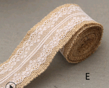 Lace 5CM wide linen roll DIY handmade Christmas decoration linen wedding crafts