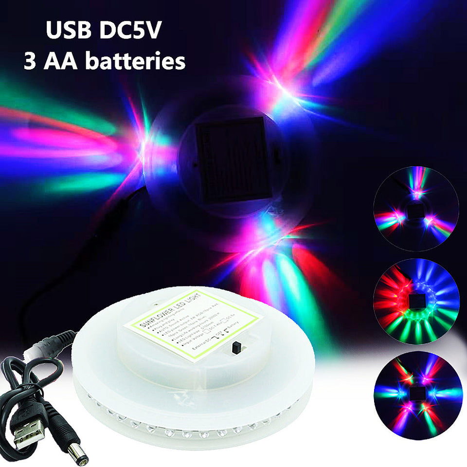 LED Small Sun Magic Ball Light USB5V Battery Colorful Rotation