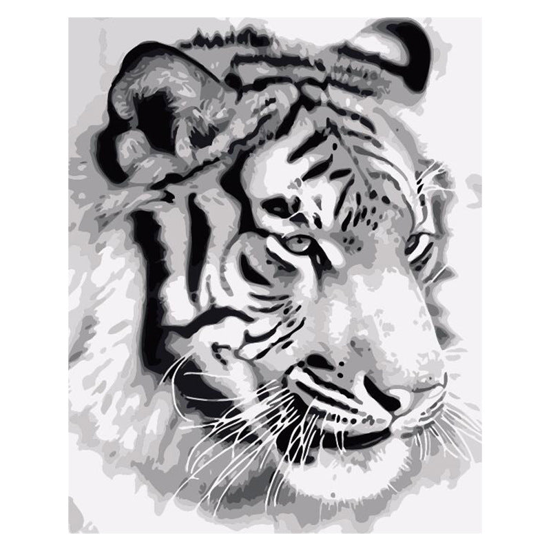 RUOPOTY frame tiger animal DIY painting digital wall art picture acrylic painting home decoration on canvas