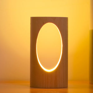 Solid wood LED reading lamp