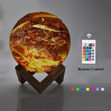 Painted flame LED 3D night light