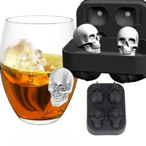 Creative 3D Skull Mold Ice Cube Tray Silicone Mold Soap Candle Moulds Sugar Craft Tools Bakeware Chocolate Moulds