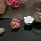Paste Rose Handle Drawer Cupboard Wardrobe Door Ceramic Single Hole Handle