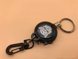 High Resilience Telescopic Wire Rope Key Ring