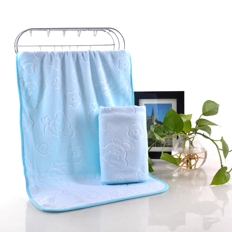Hemming embossed microfiber towel