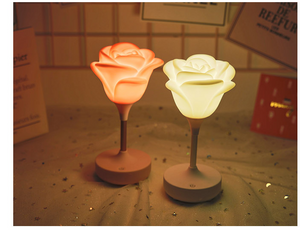 Touch Rose Usb Night Light Creative Bedroom Silicone