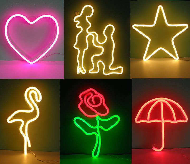 Led neon lights hanging wall decorative lights opening neon lights