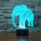 New Elephant Colorful 3D Touch Visual Light