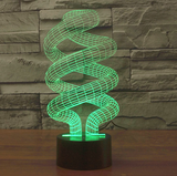 Three-dimensional dream lamp series - spiral shape energy-saving lamp type vision creative romantic night light