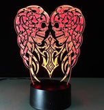 3D LED Color Night Light Changing Lamp Halloween Skull  Light Acrylic 3D Hologram Illusion Desk Lamp For Kids Gift Dropship