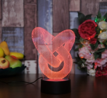 New and strange 3D night light touch colorful creative gift LED bedside table lamp