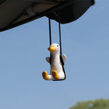 Car Pendant Cute Anime Little Duck Swing Auto Rearview Mirror Hanging Ornaments Interior Decoraction Accessories For Girls Gifts