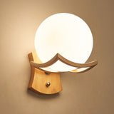 Solid Wood Wall Lamp Simple Bedroom Modern Chinese Style