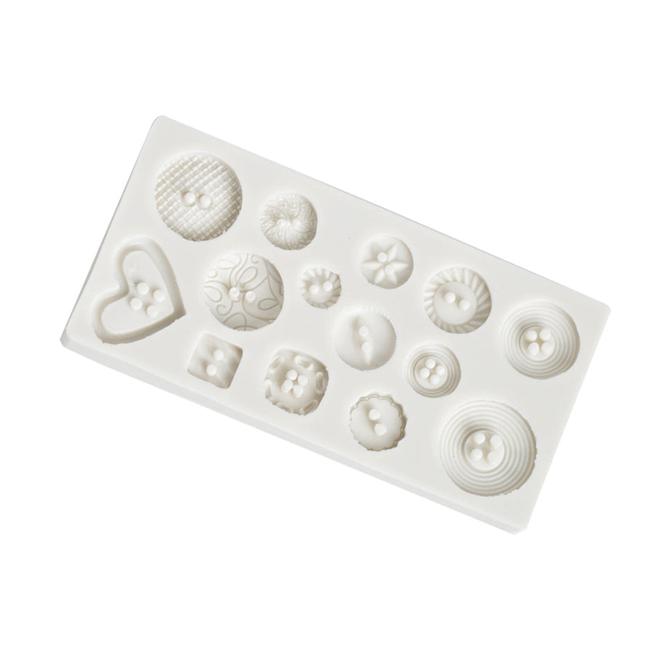 Button Dry Pace Fondant Cake Silicone Mold