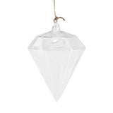 Diamond Shaped Glass Hanging Plant Pot