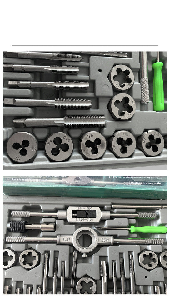 Tap and die wrench set hand tapping wrench winch 12 piece set