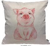 Cotton Linen Linen Hugging Pillow Cover Cute Dog Office Sofa Cushion Cover