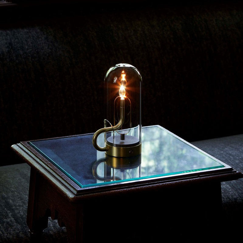 Retro Restaurant Bar USB Rechargeable Bedroom Candle Flame Nightlight