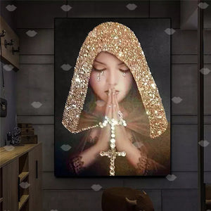 5D Crystal Round DIY Diamond Painting Embroidery Home Decoration Prayer Religion