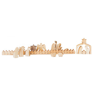 Wooden Christmas Day Calendar Nativity Statue Nativity Calendar Gift Decoration For Decorating Offices Study Rooms Living Rooms