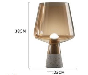 Simple modern cement glass table lamp