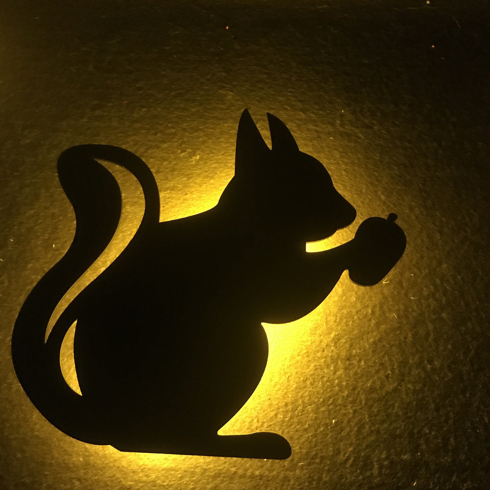 LED Animal Dog Cat Night Light Kitten Smart Sound Sensor Control Wall Lamp Home Corridor Balcony Night Lamp Baby Kids Sleep Lamp
