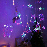 LED Fairy String Window Curtain Lights Star Christmas Xmas Party Home Indoor