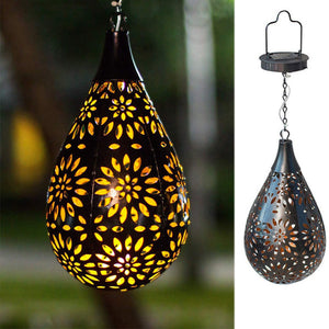 Waterproof Solar Garden Light LED Lantern Hanging Outdoor Solar Lamp Olive Shape Sensitive Sensor Control Solar Powered Lamp