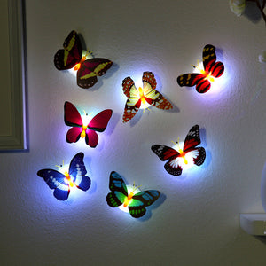 Decorative Glowing Butterfly  Creative Pasteable Night Light