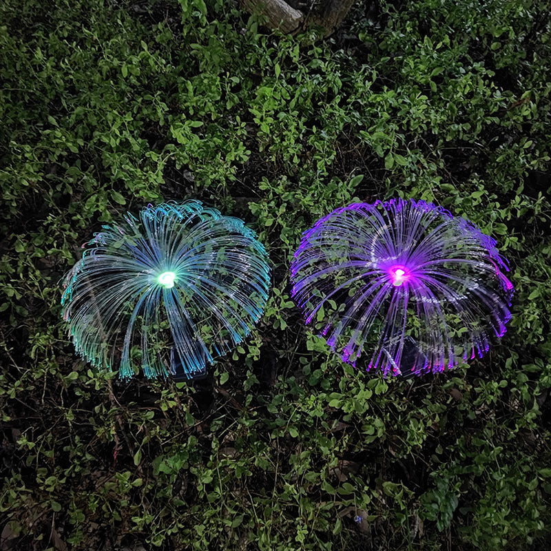 Solar Jellyfish Light Fiber Optic Courtyard Christmas Decoration