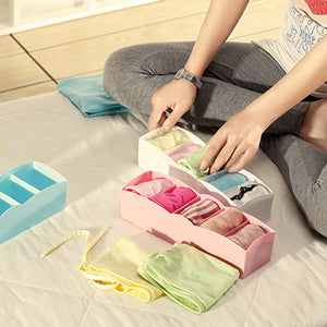 5 Grid underwear panties socks storage box plastic household finishing box
