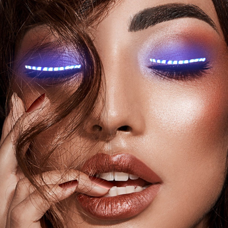 LED Light False Eyelashes Waterproof Charming Eyelashes