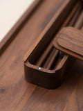 Japanese-style Wooden Portable Tableware Storage Box Set