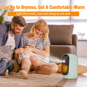 Space Heater, Portable Electric Heater With Humidifier Function, Ceramic Room Small Heater, For Office Desk Bedroom Indoor. Prohibited For Sale On Amazon