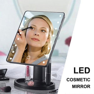 Portable 360 Degree Rotation Touch Induction Tabletop Cosmetic Mirror