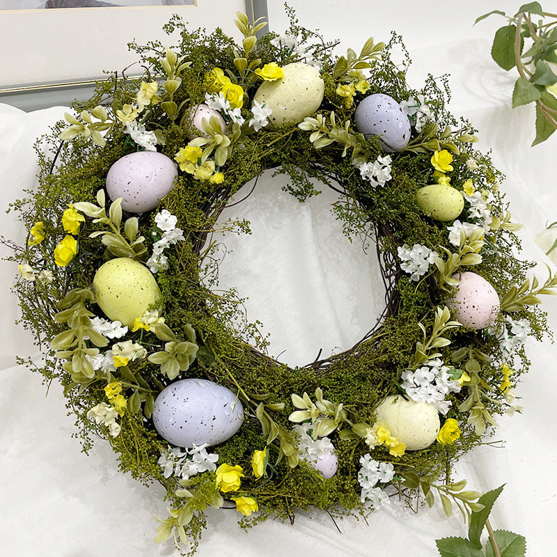 Nordic Easter Egg Simulation Garland Easter Decoration Door Pendant
