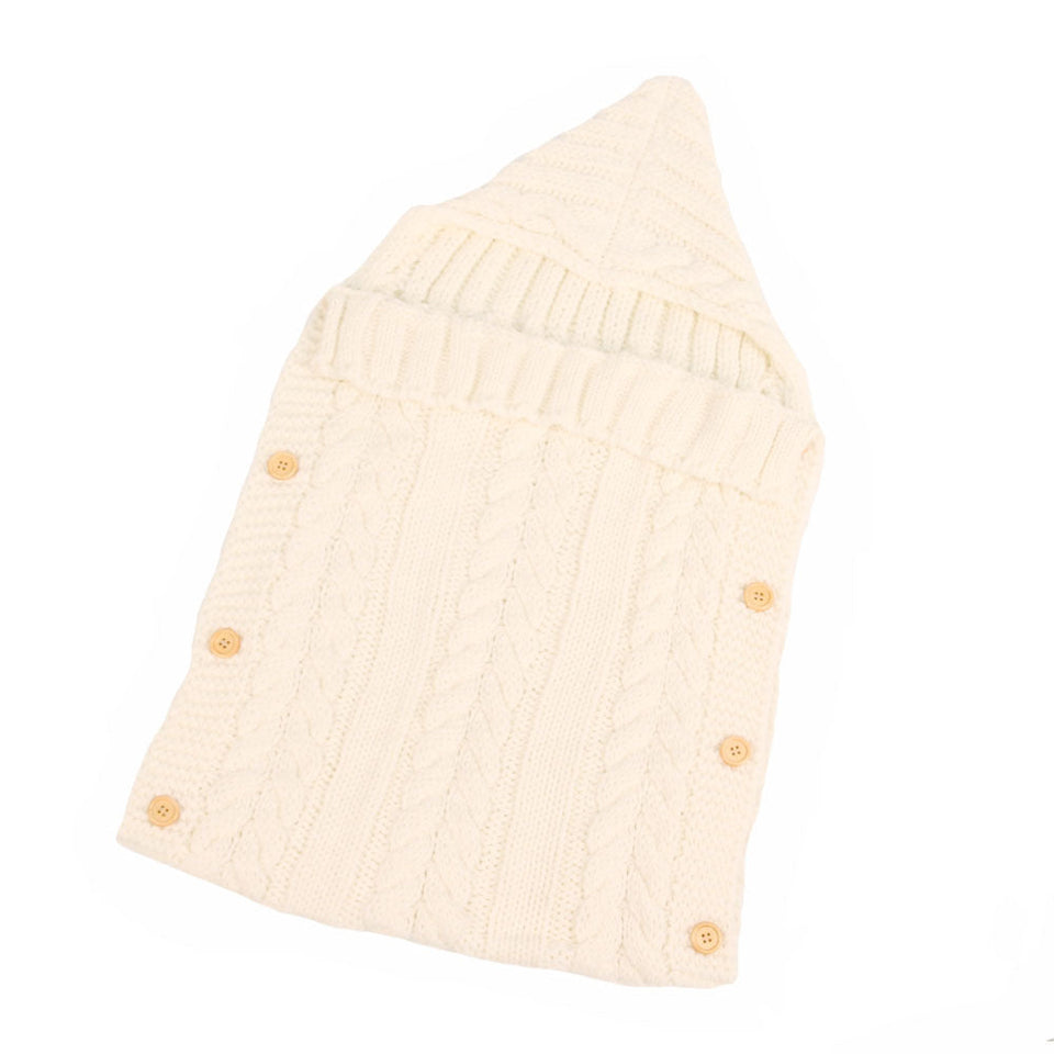 New Autumn Winter Newborn Baby Boy Girl Knit Sleeping Bag Clothes Infant Baby Pure Color Hold Blanket