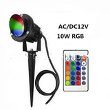 10W Rgb Lawn Lamp Colorful Remote Control Floodlight Outdoor Tree Lamp