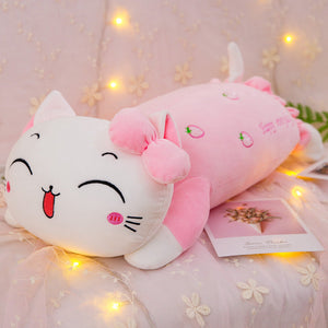 Girl's Heart Cat Plush Toy Soft Long Pillow