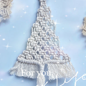 European And American Style Hand-woven Christmas Tree Pendant Cotton Rope Logs