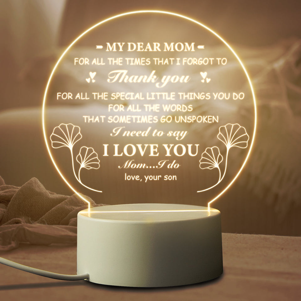 Suitable For Mommy Birthday LED Night Light Warm Bedside Decoration