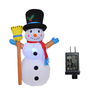 LED Light Inflatable Model Christmas Snowman Colorful Rotate Airblown Dolls Toys For Holiday Household Party Accessory
