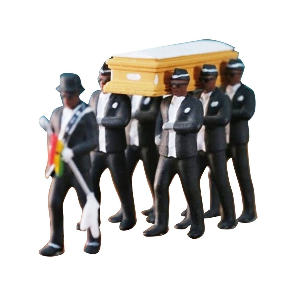 20 Black Man Lifting Coffin 10cm Black Man