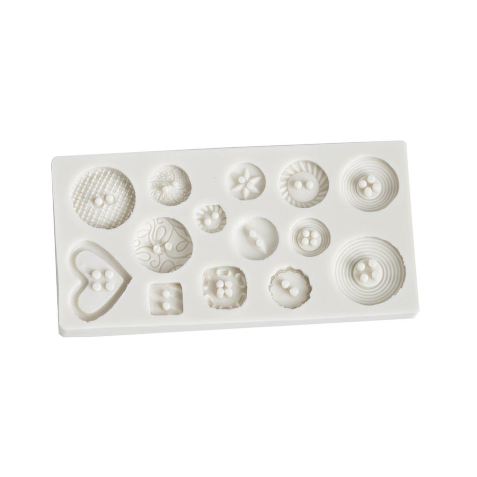 Button Dry Pace Fondant Cake Silicone Mold