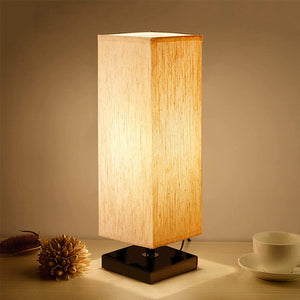 Modern Simple Square Small Cloth Cover Table Lamp