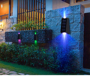 Outdoor Garden Decoration Solar Wall Lamp RGB