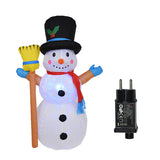 LED Light Inflatable Model Christmas Snowman Colorful Rotate Airblown Dolls Toys For Holiday Household Party Accessory
