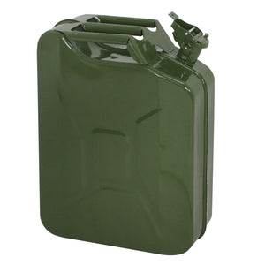 5 Gallon 20L Jerry Can Gasoline Fuel Can Steel Gas Tank Emergency Backup Green