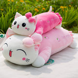 Girl's Heart Cat Plush Toy Soft Long Pillow